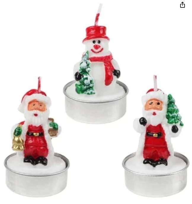 VELA 3D NOEL C/3 6,5CM